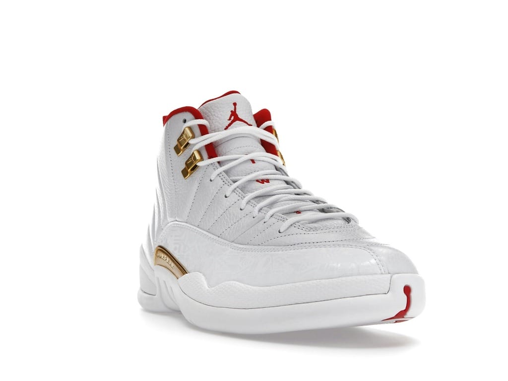 Air Jordan 12 Retro FIBA 2019 White University Red Metallic Gold