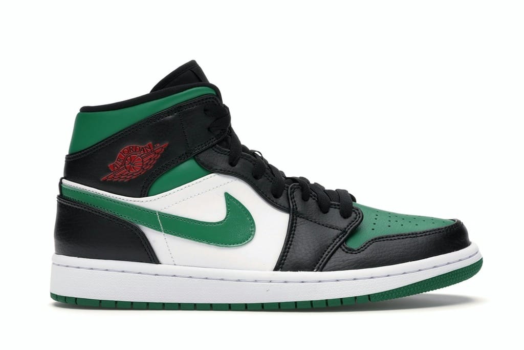 Jordan 1 Mid Green Toe Sneakers – 554724-067