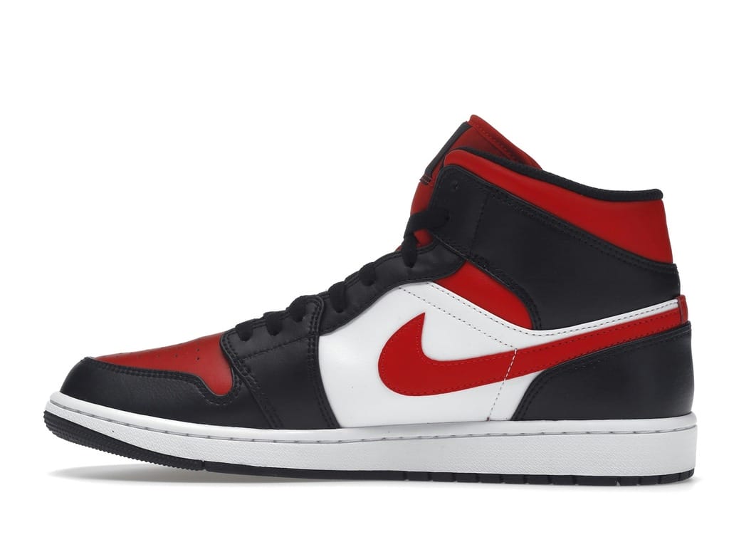 Air Jordan 1 Mid White Black Red 2022 (554724-079)