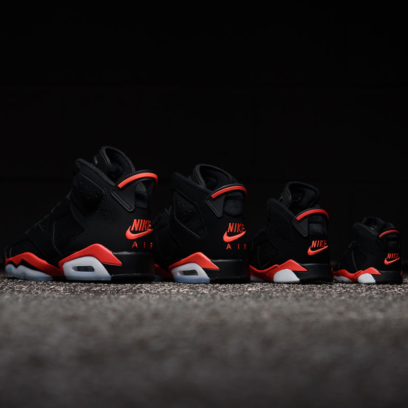 Jordan 6 Retro 'Reverse Infrared' (PS) - Black/Light Crimson