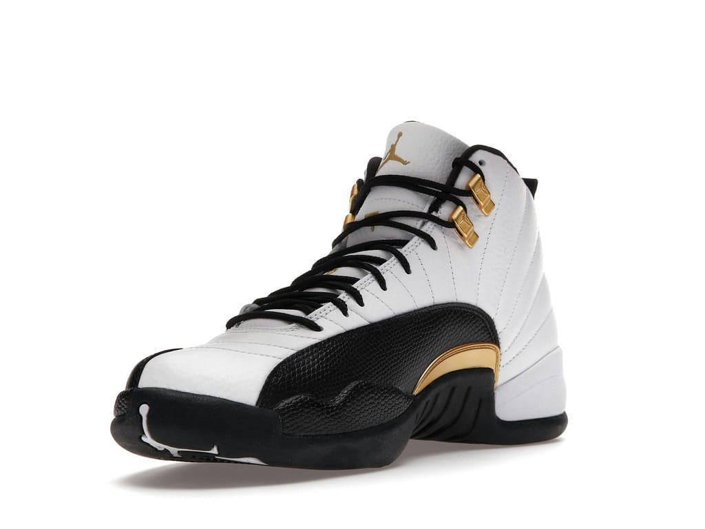 Air Jordan 12 Retro Royalty Taxi CT8013-170 White/Black-Metallic Gold Sneakers