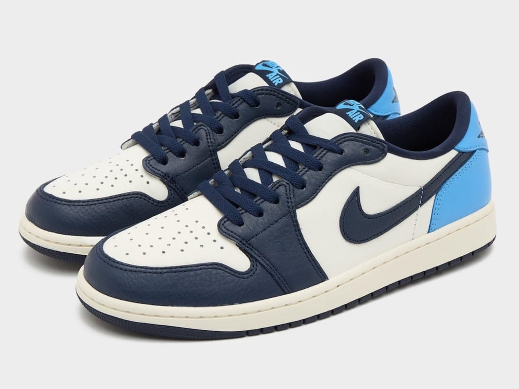 Air Jordan 1 Low OG Obsidian UNC CZ0790-400 Obsidian/University Blue-Sail