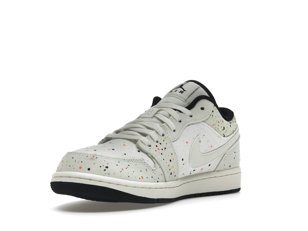 Air Jordan 1 Low Brushstroke DM3528-100 Natural/Black-Multi Sneakers