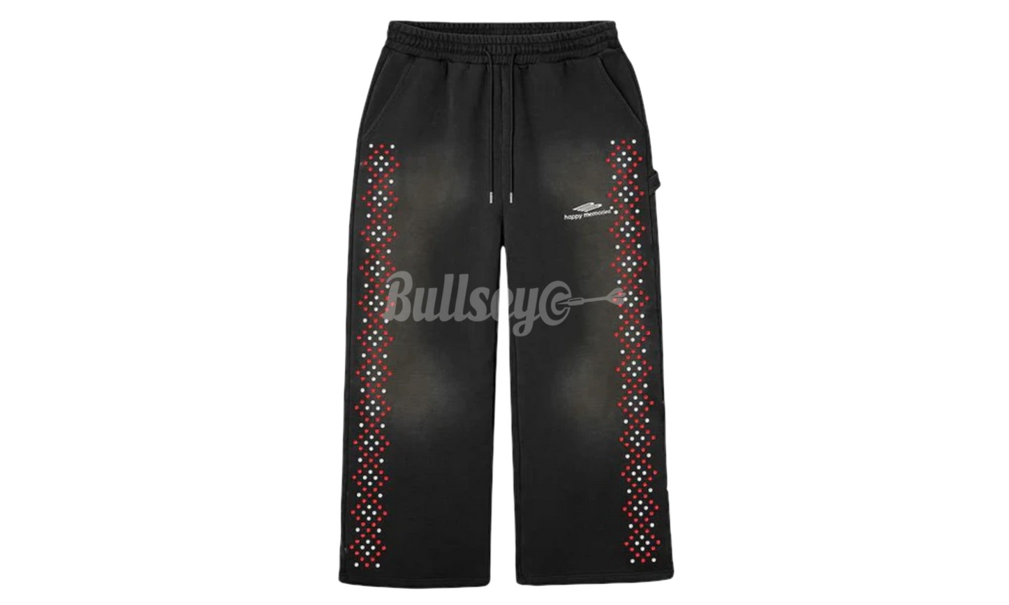 HMDD Black/Red Crystal Sweatpants