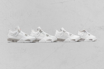 Air Jordan 4 Retro (PS) - White/Fire Red