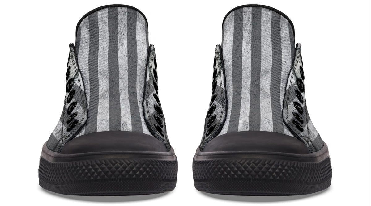 B&W American Skull Black Lowtop Sneaker