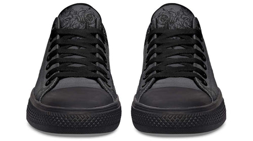 Moth and Rose Black Lowtop Sneaker